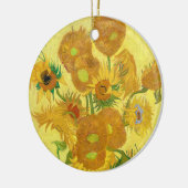 Vase with fifteen sunflowers by Vincent Van Gogh  セラミックオーナメント (左)