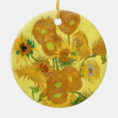Vase with fifteen sunflowers by Vincent Van Gogh  セラミックオーナメント (裏面)