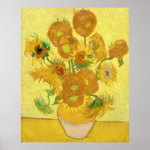 Vase with fifteen sunflowers by Vincent Van Gogh 