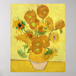 Vase with fifteen sunflowers by Vincent Van Gogh  ポスター