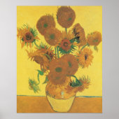 Vase with Fifteen Sunflowers by Vincent van Gogh ポスター (正面)