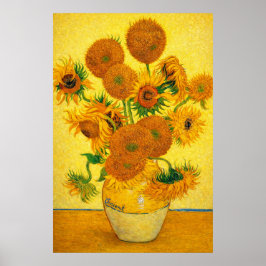 Vase with Fifteen Sunflowers by Vincent van Gogh ポスター