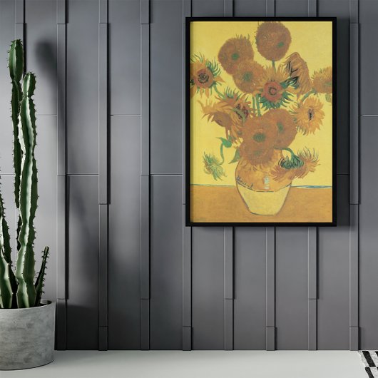 Vase with Fifteen Sunflowers by Vincent van Gogh ポスター