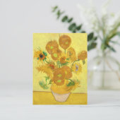 Vase with fifteen sunflowers by Vincent Van Gogh ポストカード (スタンド正面)
