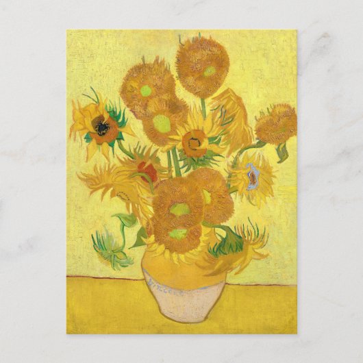 Vase with fifteen sunflowers by Vincent Van Gogh ポストカード (正面)