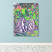 Vase with flowers キャンバスプリント (インサイチュ (ウッドフロア))