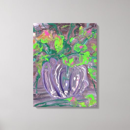 Vase with flowers キャンバスプリント (正面)