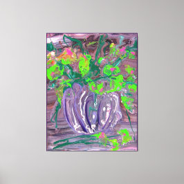 "Vase with flowers" mod. acrylic, impressionism キャンバスプリント