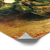 Vase with Hollyhocks (F235) Van Gogh Fine Art ポスター (角)