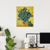 Vase with Irises by Van Gogh - Still Life ポスター (ホームオフィス)