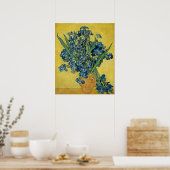 Vase with Irises by Van Gogh - Still Life ポスター (キッチン)