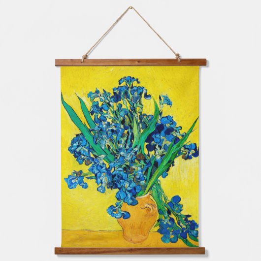 Vase with Irises, Van Gogh 吊り下げ型タペストリー (正面)