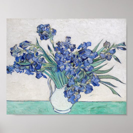 Vase with Irises Vincent van Gogh ポスター (正面)