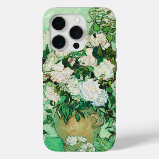 Vase with Pink Roses, Vincent Van Gogh Case-Mate iPhoneケース (裏面)