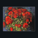 Vase with Red Poppies by Vincent van Gogh ポストカード<br><div class="desc">Vase with Red Poppies by Vincent van Gogh is a vintage fine art post impressionism still life floral nature painting. A beautiful bouquet of blooming red poppy flowers from the garden in a vase. This Valentine's Day say I Love You with flowers that will last a lifetime. About the artist:...</div>