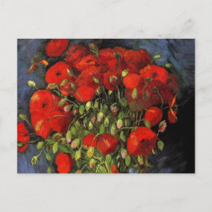 Vase with Red Poppies by Vincent van Gogh ポストカード