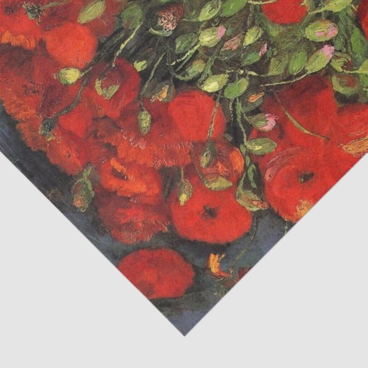Vase with Red Poppies by Vincent van Gogh 薄葉紙 (詳細)