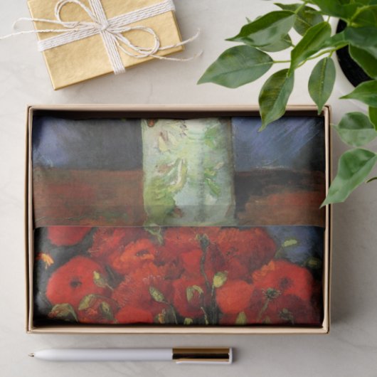 Vase with Red Poppies by Vincent van Gogh 薄葉紙 (ギフト)