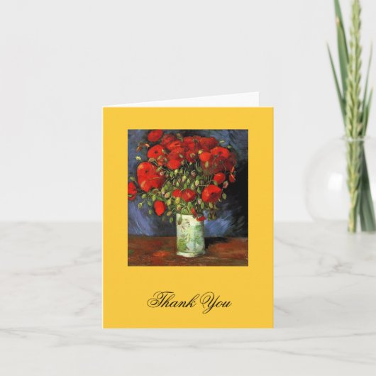 Vase with Red Poppies Vincent van Gogh. サンキューカード (正面)