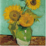 Vase with three sunflowers, Vincent van Gogh フォトスカルプチャー<br><div class="desc">Vase with three sunflowers,  Vincent van Gogh</div>