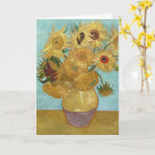 Vase with Twelve Sunflowers by Vincent van Gogh カード (黄色い花)