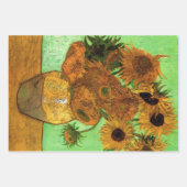 Vase with Twelve Sunflowers by Vincent van Gogh ラッピングペーパーシート (正面)