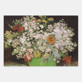 Vase with Zinnia Flowers by Vincent van Gogh ラッピングペーパーシート (正面3)