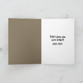 Vasectomy Basset Hound Dog Surprise カード (内部)