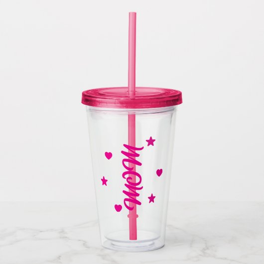 Vaso Acrílico Mom para el Día de las Madres アクリルタンブラー (正面)