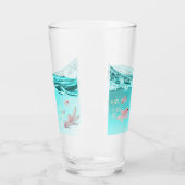 vaso con agua azul y peces タンブラーグラス (左)