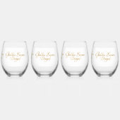 Vaso con diseño dorado ステムなしワイングラス (裏面)