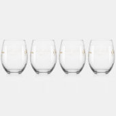 Vaso con diseño dorado ステムなしワイングラス (右)