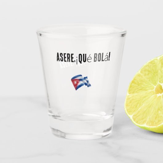 vaso con frase cubana ショットグラス (正面)