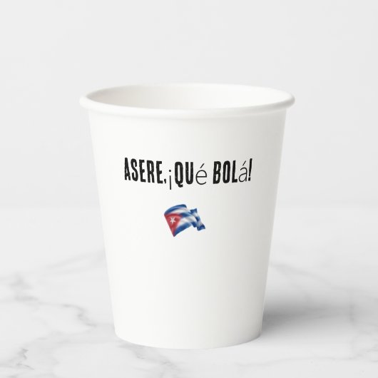 vaso con frase cubana 紙コップ (正面)
