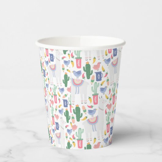 Vaso de papel de la colección Oh, Llama Llama 紙コップ (左)