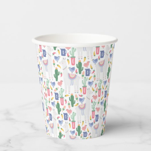 Vaso de papel de la colección Oh, Llama Llama 紙コップ (正面)