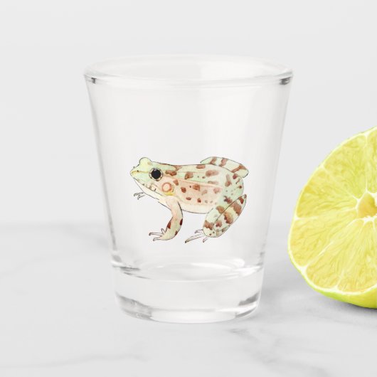 Vaso de shot con rana leopardo ショットグラス (正面)