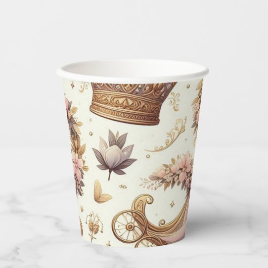 Vaso papel ilustrado Princess 紙コップ (正面)