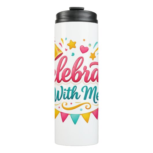 Vaso Térmico con Diseño “Celebrate With Me” | Idea タンブラー (正面)