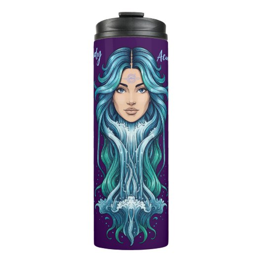 Vaso térmico Lady Acuario – Misterio zodiacal タンブラー (正面)
