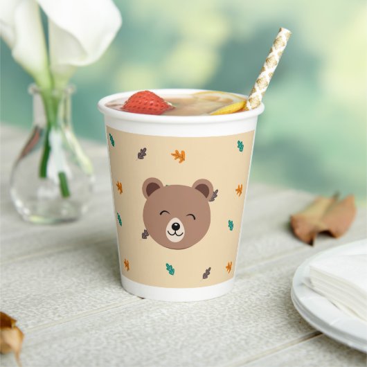 Vasos De Papel Baby Shower, Animales del Bosque 紙コップ (インサイチュ)