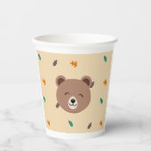 Vasos De Papel Baby Shower, Animales del Bosque 紙コップ (正面)