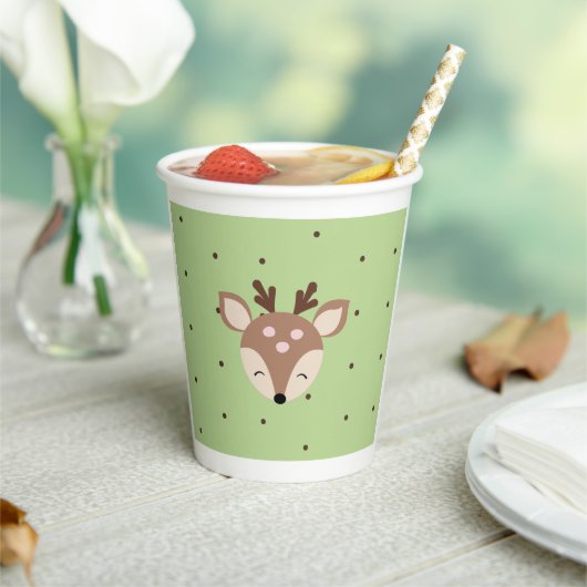 Vasos De Papel Baby Shower, Animales del Bosque 紙コップ (インサイチュ)