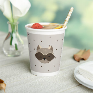 Vasos De Papel Baby Shower, Animales del Bosque 紙コップ