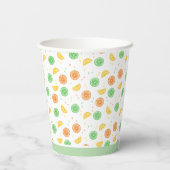 Vasos de papel cítricos borde verde 紙コップ (裏面)