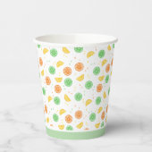 Vasos de papel cítricos borde verde 紙コップ (左)