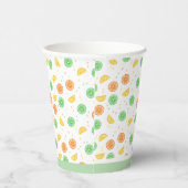 Vasos de papel cítricos borde verde 紙コップ (右)