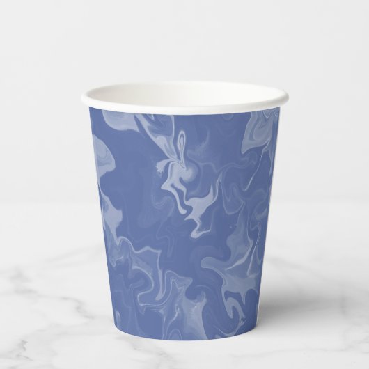 Vasos de papel efecto marmolado azul 紙コップ (裏面)