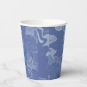 Vasos de papel efecto marmolado azul 紙コップ (左)