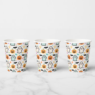 >Vasos de papel Happy Halloween 紙コップ